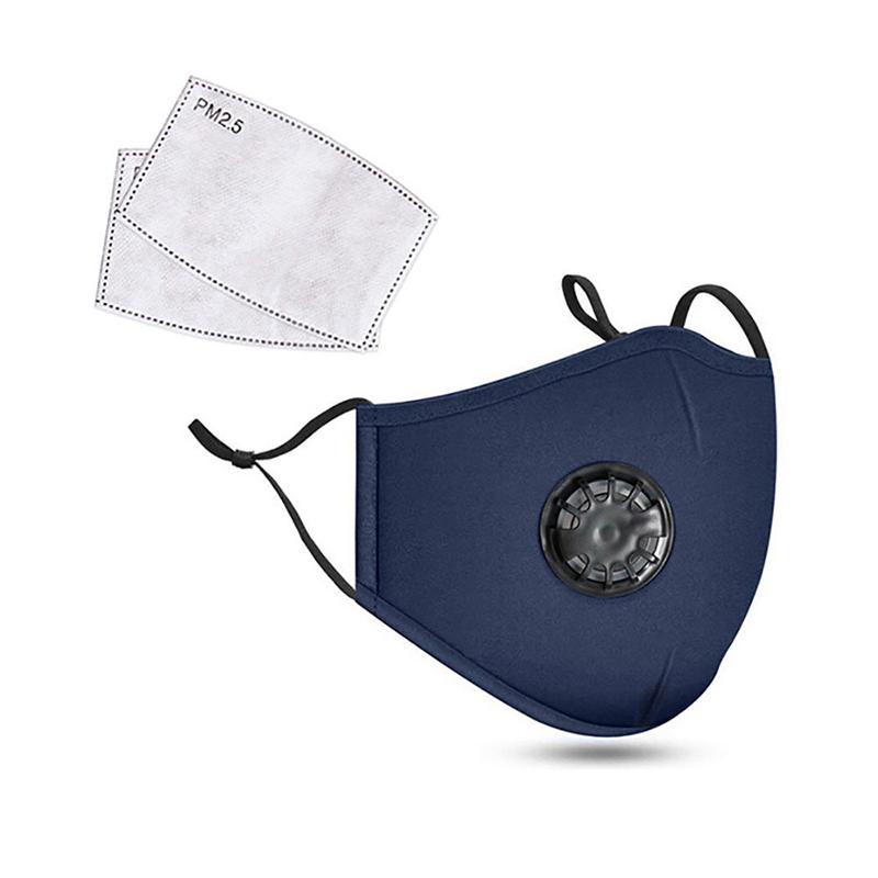 Anti-förorenings Pm2.5 Dammasker Tvättbara Och Återanvändbara Pluggbara Packning Bomull Unisex Rese Ppe Masker Bekväma Och Andningsbara