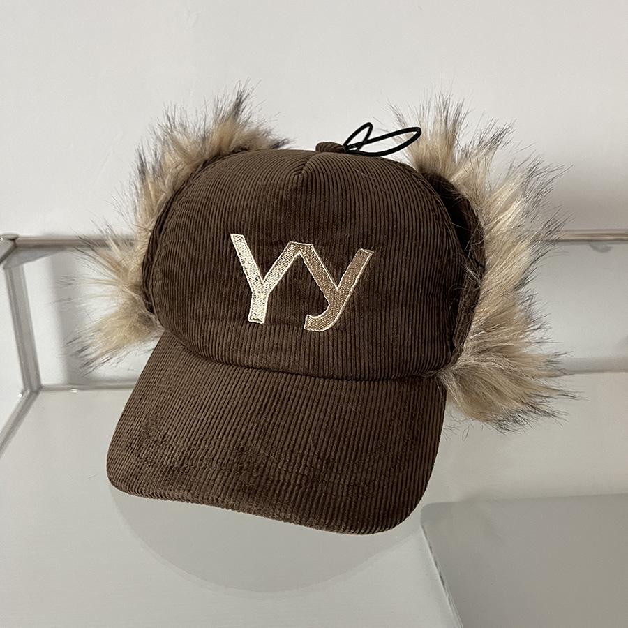 Retro grassland corduroy earmuffs duck tongue women autumn and winter snow mountain travel warm ear protection baseball hat men