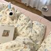 Live Broadcast Explosion Class A Maternal And Infant Grade Cotton Pure Cotton Double-Layer Yarn 4-Pcs Set Student Children'S Dormitory 3Pc Quilt Cover
