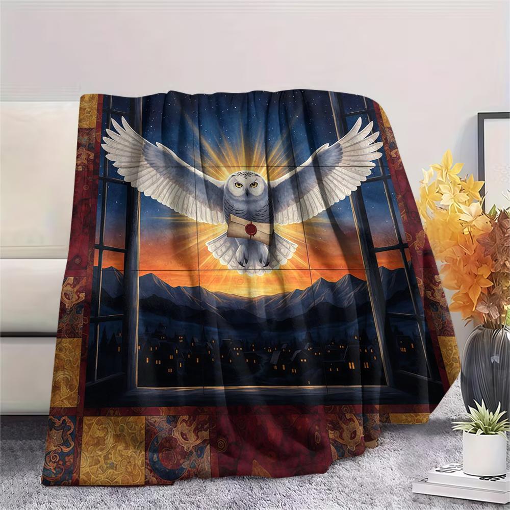 1Pc Cartoon Print Flannel Blanket, High Quality Comfortable for All Seasons, Home Decor, Warmth and Comfort, Perfect for Christmas Birthday Gift