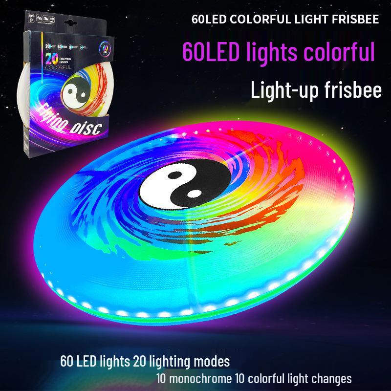 Luminous 60-LED Flashing Flying Disc for Outdoor Sports & Professional Competition.