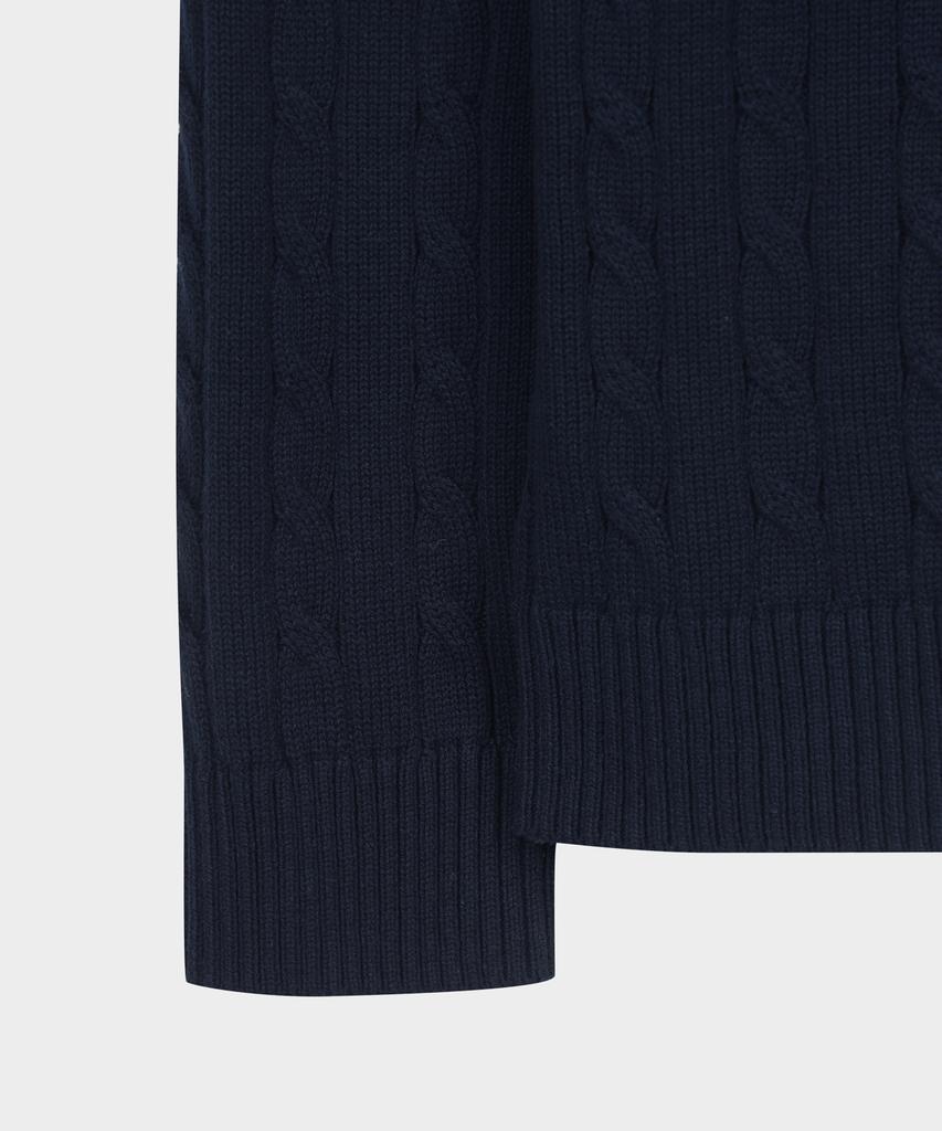 Brooks Brothers Cotton Cable Cardigan (Dark Navy) (Bbwcmbg101)
