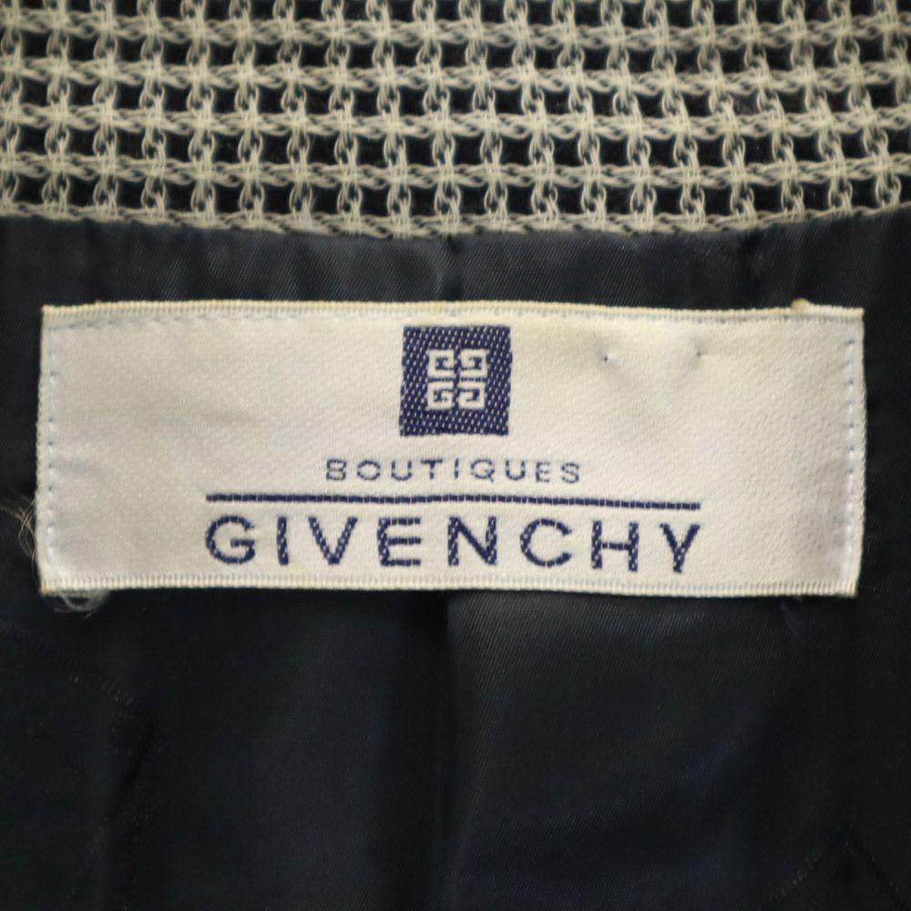 Givenchy Wool Check Pattern Skirt Suit Setup 38 Gray Women Used