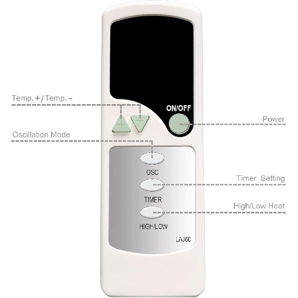Replacement Remote Control for Lasko Air Logic 2033671 AW300 AW315 Bladeless Space Heater