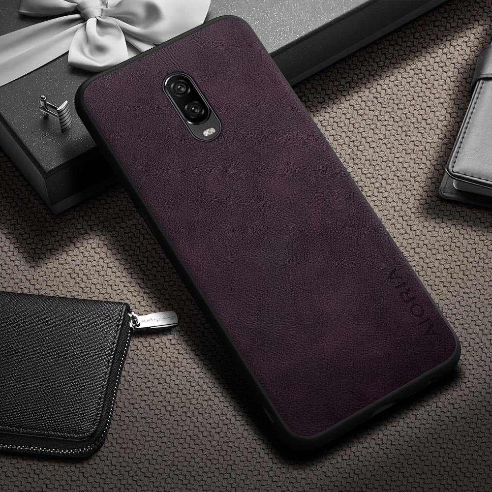 Phone Case - Luxury Retro Faux Leather Phone Case for Oneplus 9 8 7 6 Pro 9R 9RT 9 US 6T 8T 7T Pro Matte Soft Bumper Hard Back Cover Fashion Case