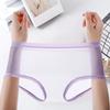 Sexy Transparent Panties for Women Plus Size See Through Mesh Sheer Underwear Seamless Mid Rise Thin Briefs