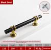 12 Pcs Modern Zinc Alloy Black Gold Door Handles Kitchen Cabinet Handles Solid Drawer Knobs Fashion Furniture Handle Hardware