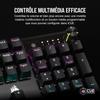 Corsair K70 Core RGB Clavier Mécanique De Jeu Avec Repose-Paume - Touches Linéaires Pré-lubrifiées MLX Red - Amortissement Du Son