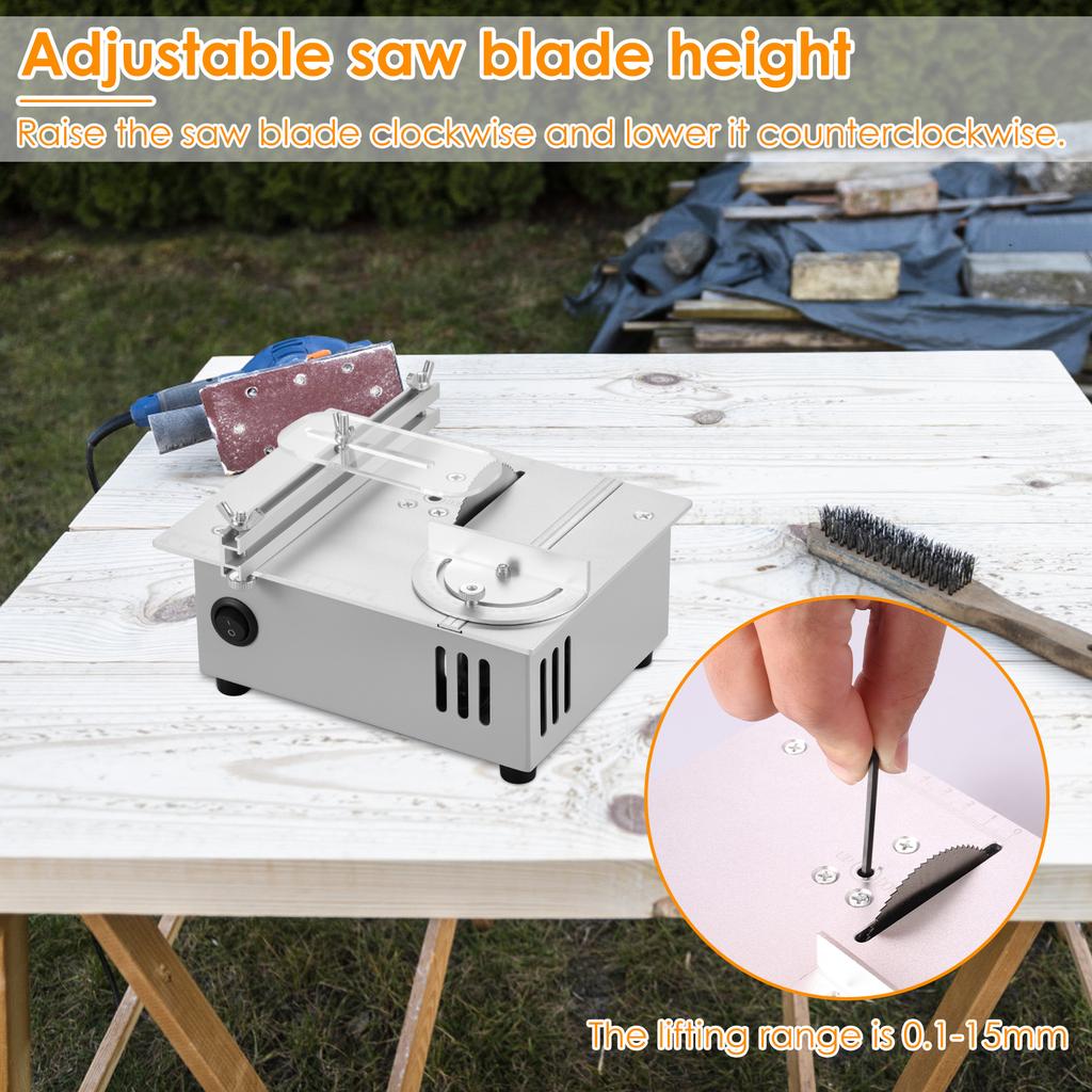 Mini Electric Table Saw 7 Speed Adjustable Small Household DIY Cutting Machine Bench Saw for Cutting Pcb Acrylic Wood
