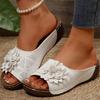 Women's Sandals Wedges Heels Sandals Summer  Platform Sandalias Mujer Soft Heeled Slippers Summer Shoes Woman Footwear Women