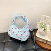 Fresh and Sweet Handbag Bag Women's New Fashion Flower Nylon Shoulder Bag Fashion Underarm Bag