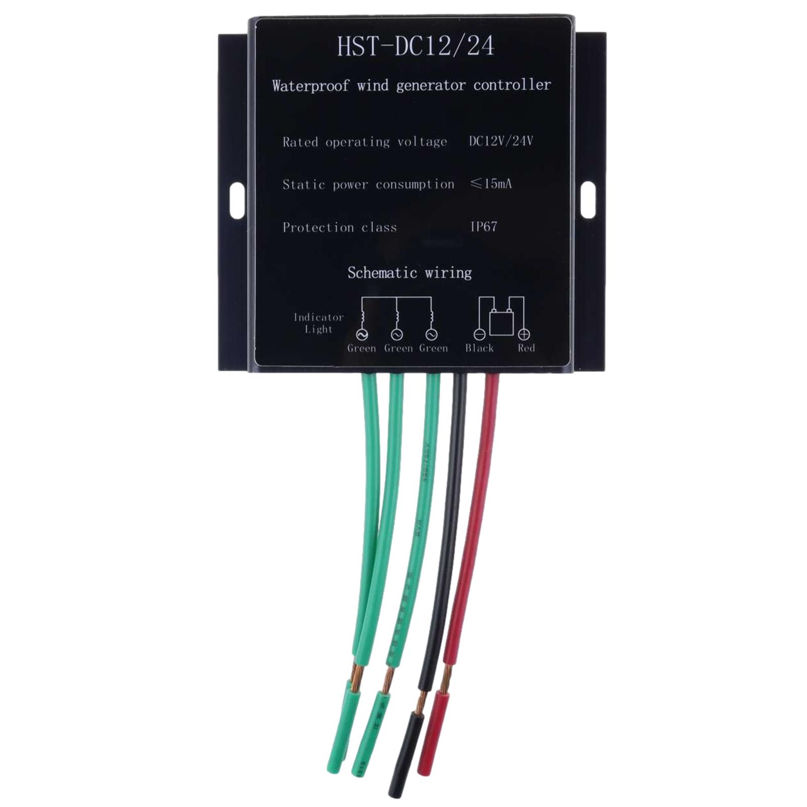 

12/24 В Универсальный 2000 Вт водонепроницаемый контроллер ветряной турбины Водонепроницаемый контроллер заряда аккумулятора Регулятор напряжения MPPT Контроллер заряда