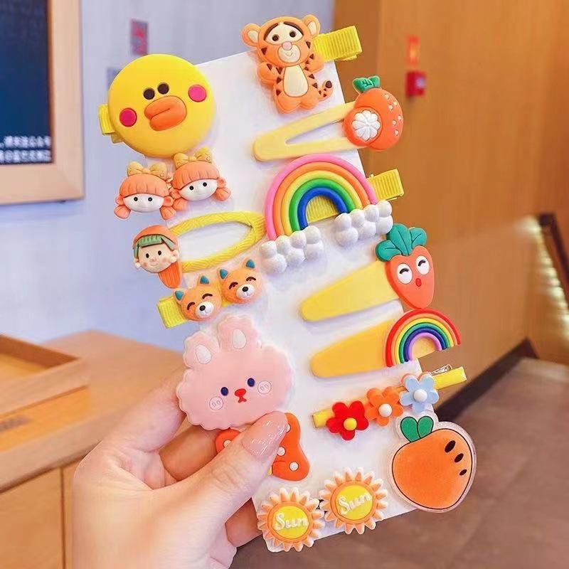Set of 50 Pink Cute Hair Clips – Sweet Girly Bangs Clips, Japanese Cartoon Hair Accessories