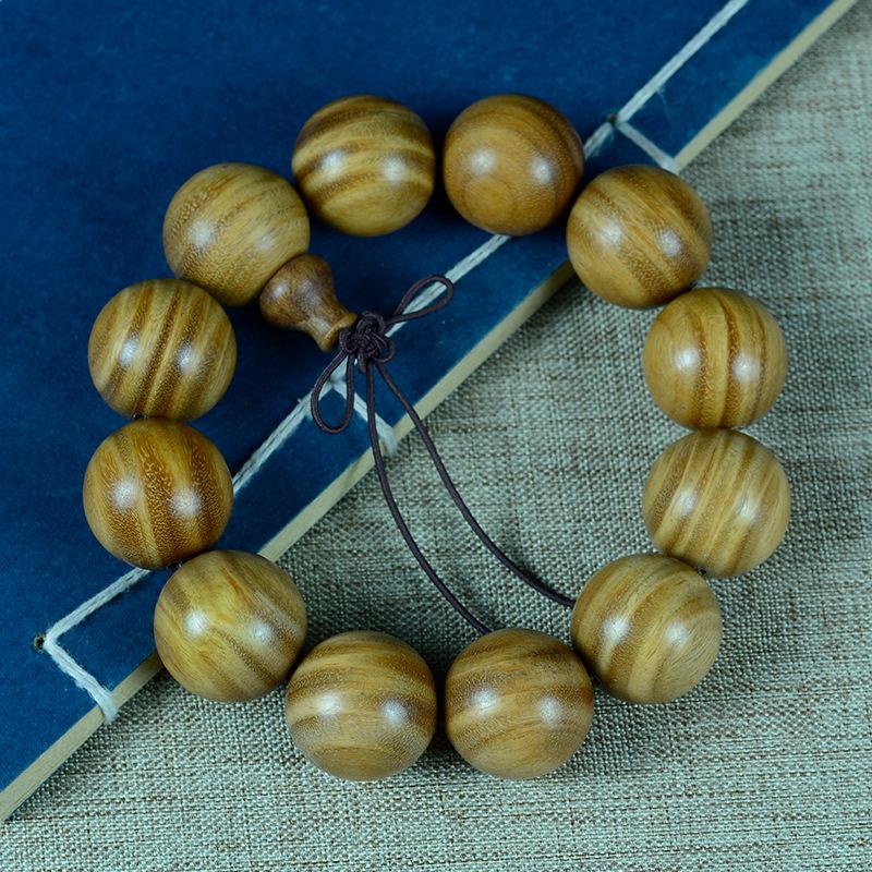 Argentina old material submerged green sandalwood bracelet sandalwood wooden cultural toy bracelet men's and women's jewelry buddhist beads