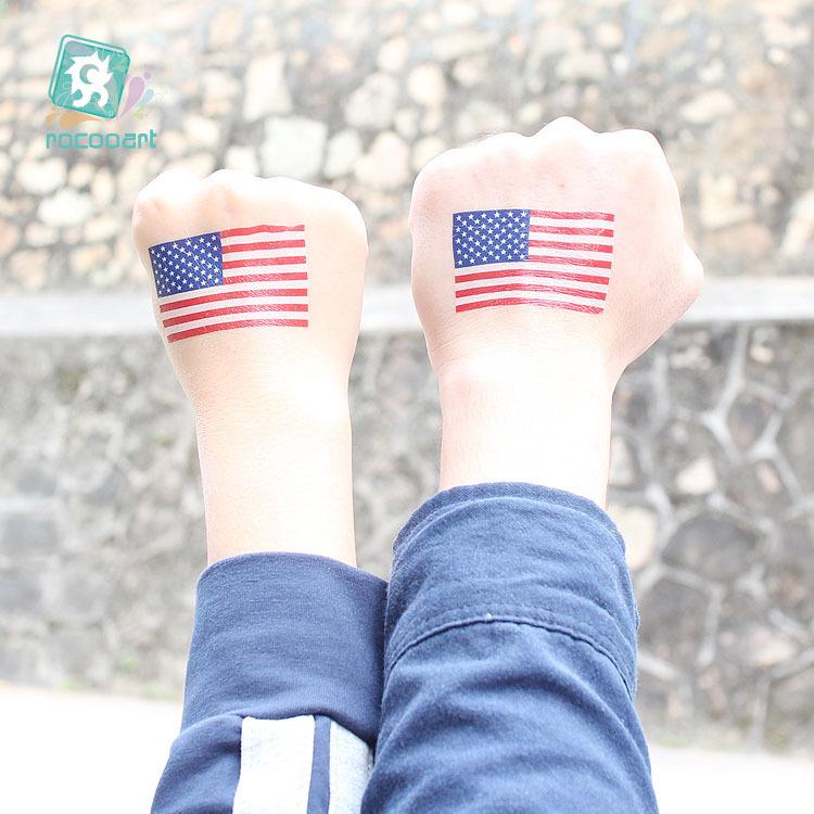 World Cup 2026 National Flag Waterproof Tattoo Stickers for Sports