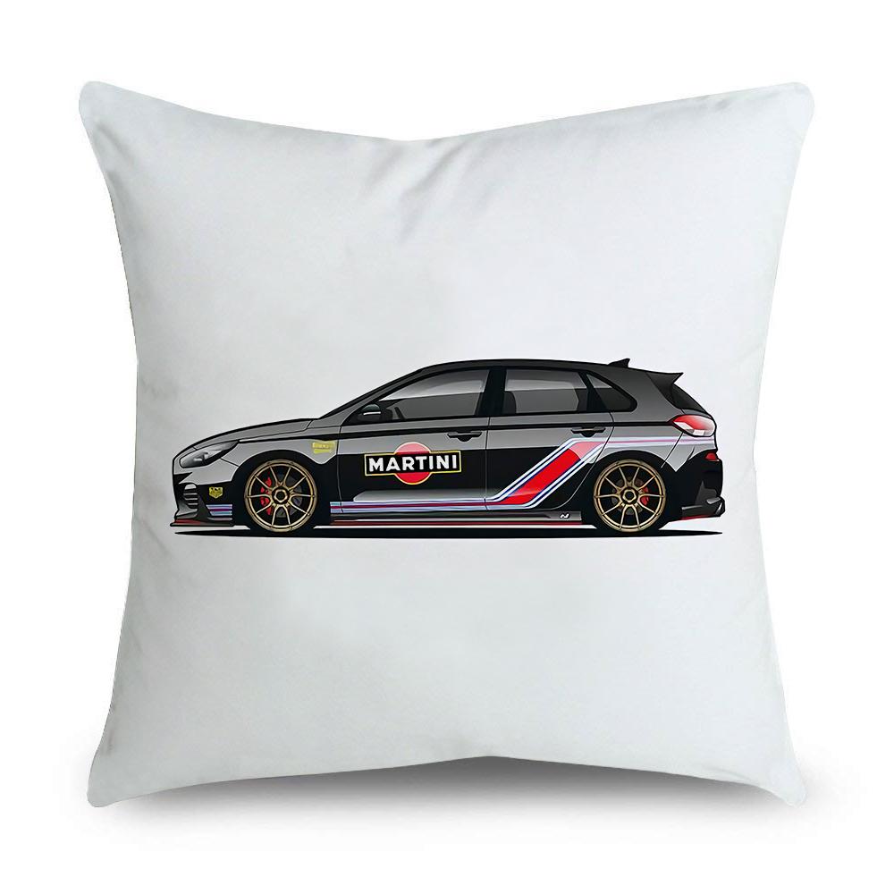 New Cushion Cover Car Sideways Cartoon Pattern Soft Short Plush Pillow Case for Home Sofa Car Chair Decor Pillowcase