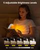 Glocusent Reading Light [2025 Edition] 12 LEDs, Rechargeable Book Light for Bed, Clip-on Light, 5 Color Temperatures and 5 Dimming Levels, 100 Hours