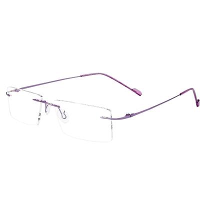 RSINC Rimless frame/eyeglass/Spectacle, Optical, For Men And Women, Pink 8803 52-18-138 Foldable -3 A3