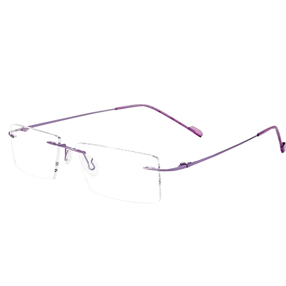 RSINC Rimless frame/eyeglass/Spectacle, Optical, For Men And Women, Pink 8803 52-18-138 Foldable -3 A3