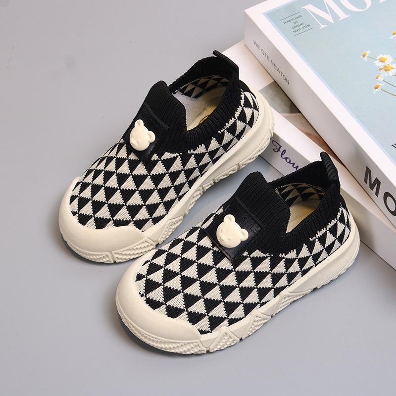 

Осенние новые модные детские кроссовки Breath Comfort универсальные кроссовки для девочек простые милые модные туфли для девочек классические повседневные туфли для мальчиков 25insole16cm чёрный