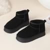 Unisex Genuine Leather Thick-Soled Snow Boots - Versatile Winter Warm Short Boots for Women and Couples