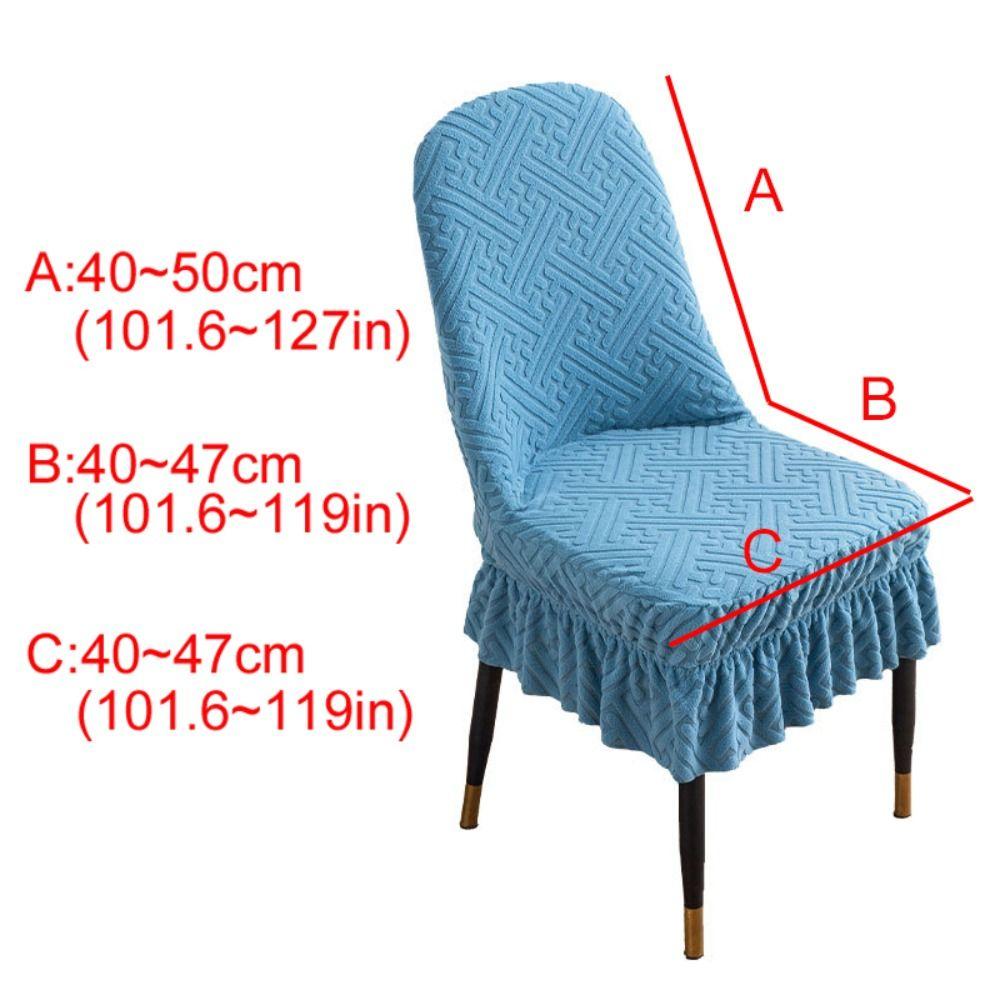 Dustproof Curved Seat Cover Soft Chair Protective Case Jacquard Arc Chair Cover  Household
