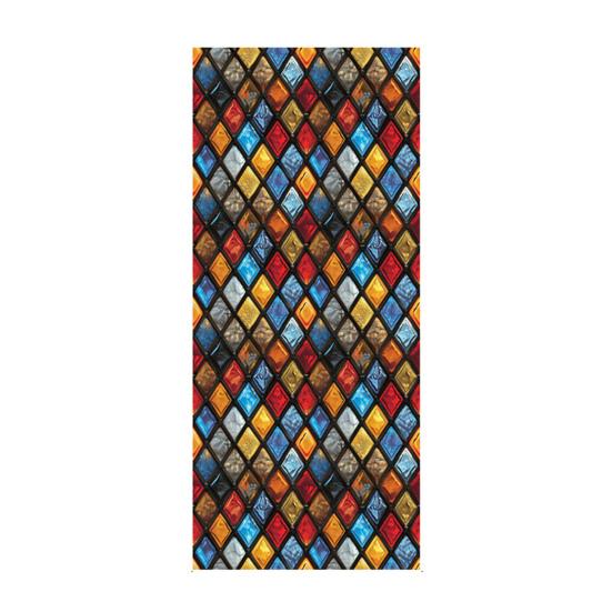 Yousheng Vintage Stained Glass Sticker Removable Waterproof Static Window Cling Home Office Room Church Decorative Privacy Window Film