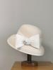 Autumn Winter 100% Wool Hat Bell Hat Women's French Elegant Retro Hepburn Autumn and Winter Celebrity Pearl Wool Felt Bucket Hat