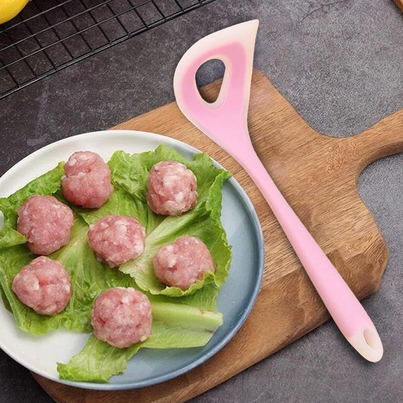 Non-Stick Meatball Maker Spoon Meat Baller Elliptical Leakage Hole Meat Ball Mold Meat Tool Kitchen Utensil Gadget