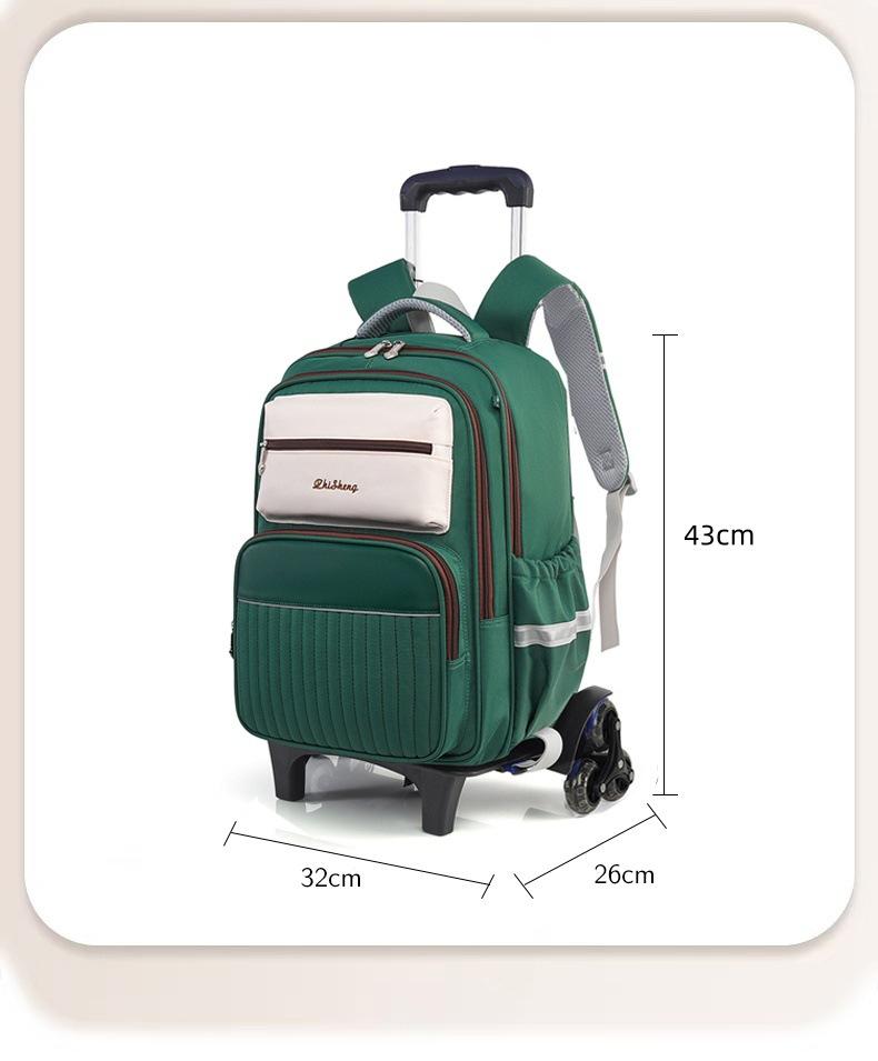 Rolling Backpack for Boys Girls Elementary School Bag with Wheels Mochilas Travel Trolley Bag 2 and 6 Wheels BOOKBAGS