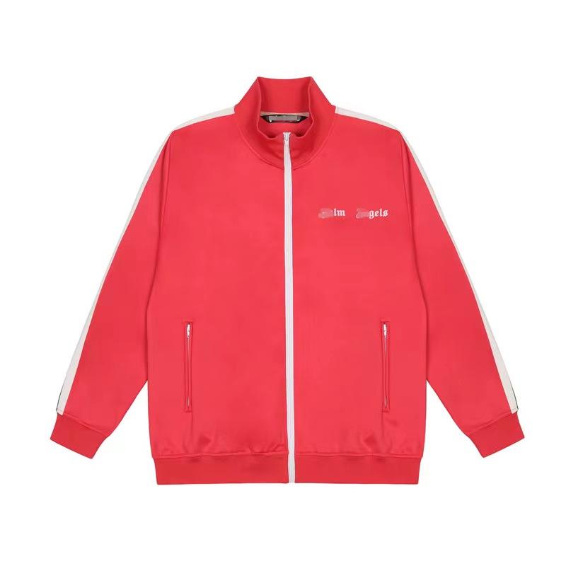 Unisex Palm Angel Schwarz-Weiß Gestreifte Stehkragenjacke - Freizeit-Sportbekleidung