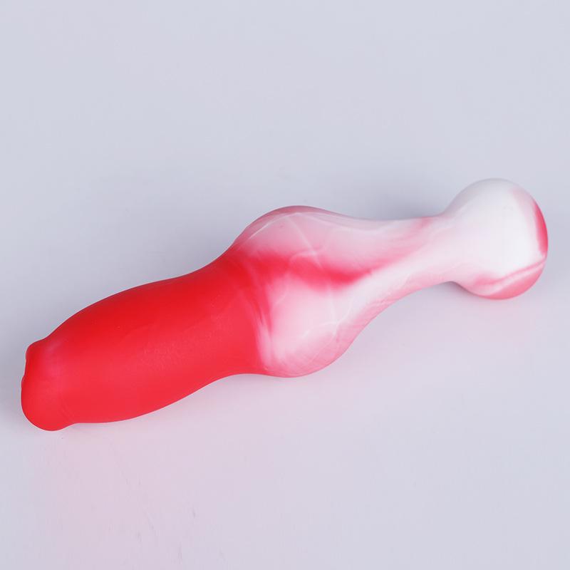 Soft Silicone Animal-Inspired Tail with Real Hair for Erotic Cosplay and Adult Play