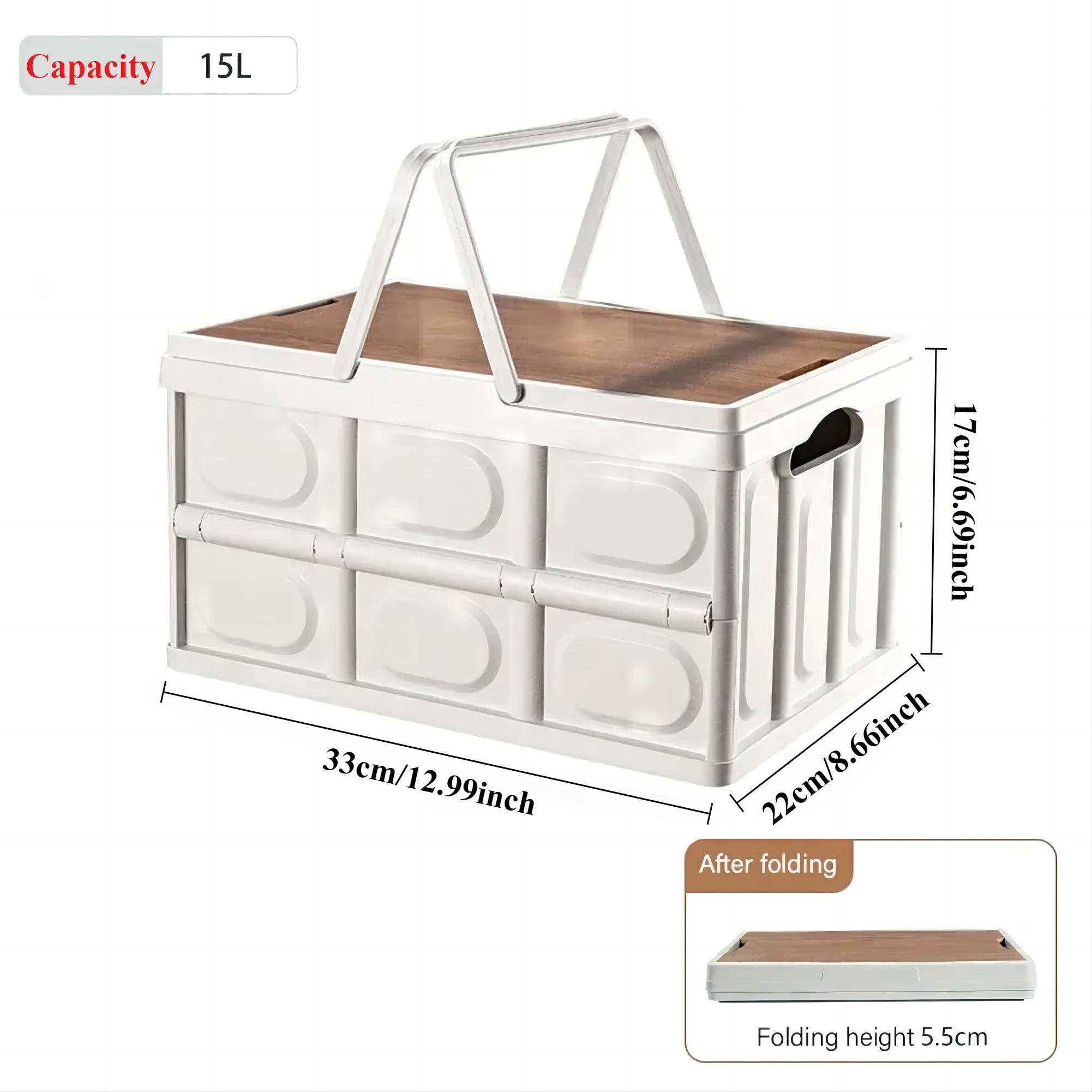 

Многофункциональный портативный 35-литровый ящик для хранения вещей для кемпинга с ручкой, складной ящик для хранения вещей для пикника на открытом воздухе, ящик для багажа для кемпинга и дома