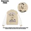 Tide Brand AC Milan Embroidery Leather Sleeve Baseball Jacket
