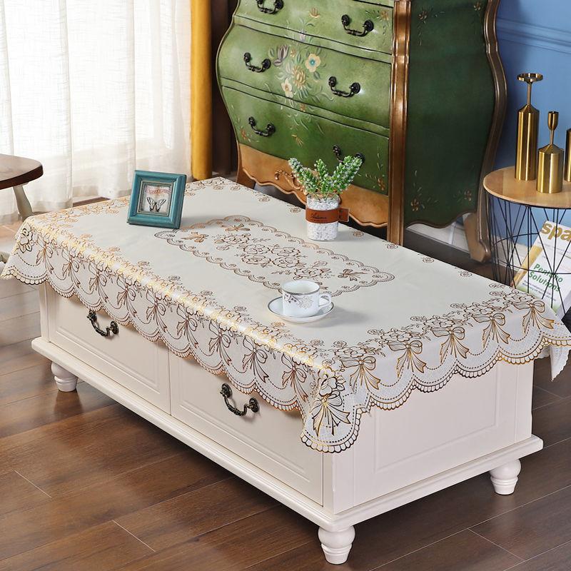 PVC Heißpräge-Tischdecke Wasserdicht Ölbeständig Waschfrei Hitzebeständig Esstischmatte Haushalt Kaffeetischdecke