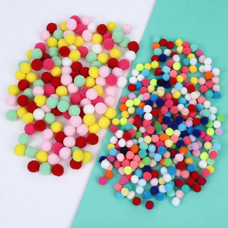 20g 8-30mm Color Random Fluffy High Elasticity Soft Pompoms Home Furnishings DIY Hand-sewn Craft Wedding Decoration