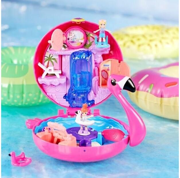 Кукла Mattel Polly Pocket Компактный набор Фламинго FRY35 FRY38