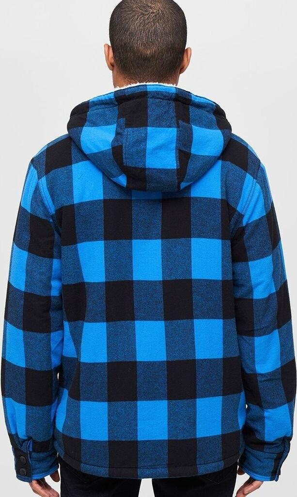 Зимняя куртка Brandit Lumberjacket Hooded black/blue