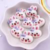 10PCS Painted Resin Kawaii Colorful Cartoon Cat Panda Rabbit Crocodile Figurines Flatback Scrapbook DIY Decor Crafts Accessories