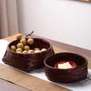 Handmade Retro Round Bamboo Basket: Multi-Purpose Storage, Winnowing Sieve, and Fruit Plate