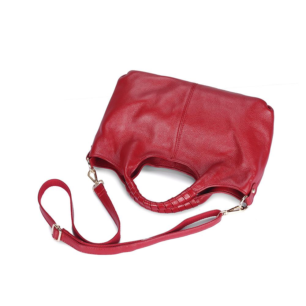 Middle-aged mother women's bag handbag practical bag new women's fashion, first layer cowhide single shoulder crossbody