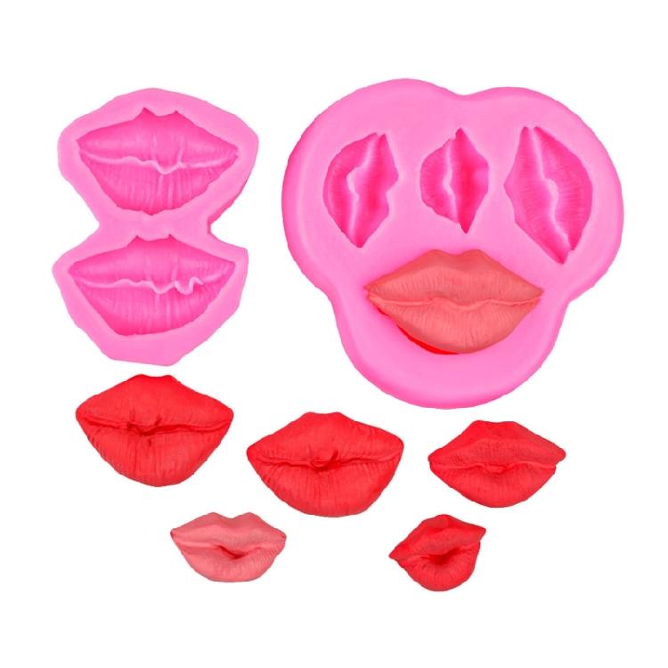4Pcs Heart And Lips Silicone Mold Food Grade Silicone Baking Mold For Chocolate Candy Soap Making Valentine's Day Gift