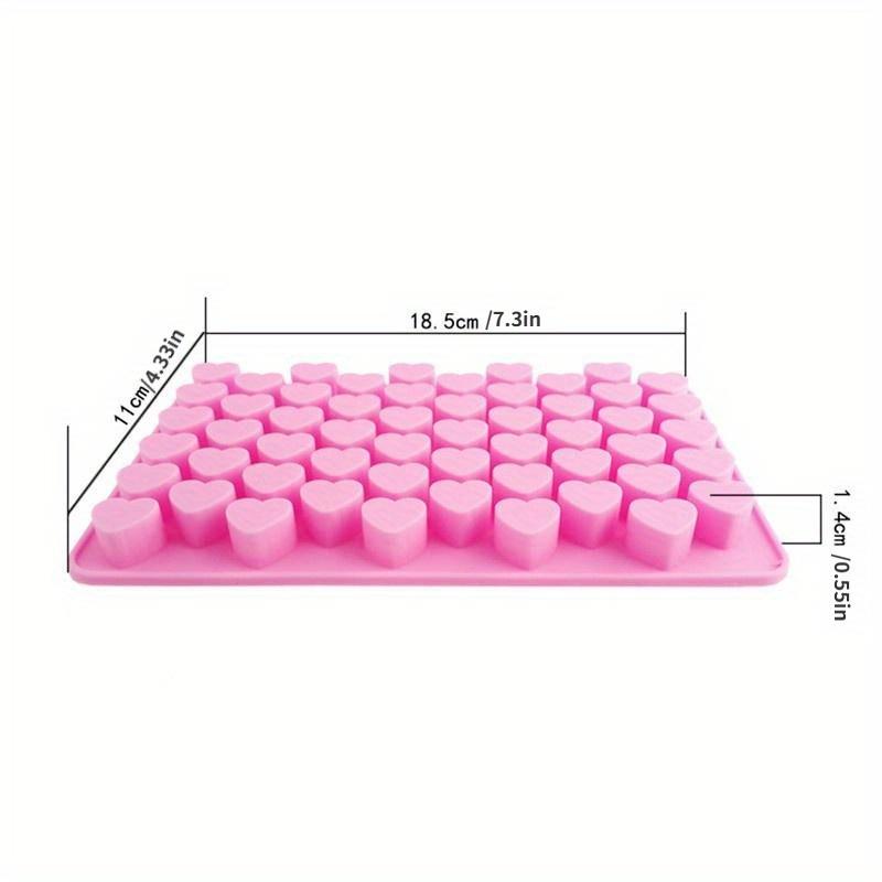 1PC 55 Holes 1.5 Mini Heart Silicone Cake Mold for Chocolate Fondant Jelly Cookie Muffin Baking Tools