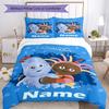 3pcs Custom Name In the Night Garden Bedding Set Duvet Cover Closure Includes 1 Duvet Cover & 2 Pillowcases, Soft and Comfortable for All Seasons.