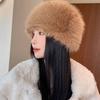 Warm Panama Cap Thicken Plush Fisherman Hat New Winter Hat  Women