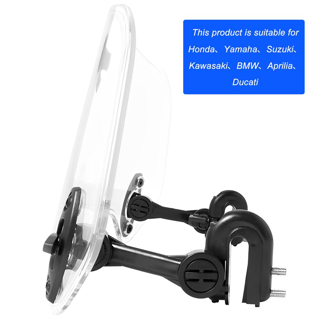 Motorcycle Windshield Adjustable Motorbike Universal Clear Windshield Reusable Transparent Motorcycle Modified Wind Deflector