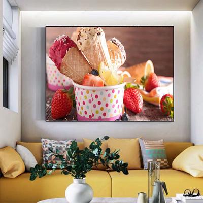 Fai da te Dolce Cono Gelato Ricamo Diamante Immagini Fatto a Mano Adesivo da Parete Mosaico Decorazione Ristorante