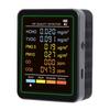 6 in 1 Air Quality Monitor with CO CO2 TVOC HCHO PM2.5 PM10 Detection Infrared Sensor LCD Color Screen Portable Home