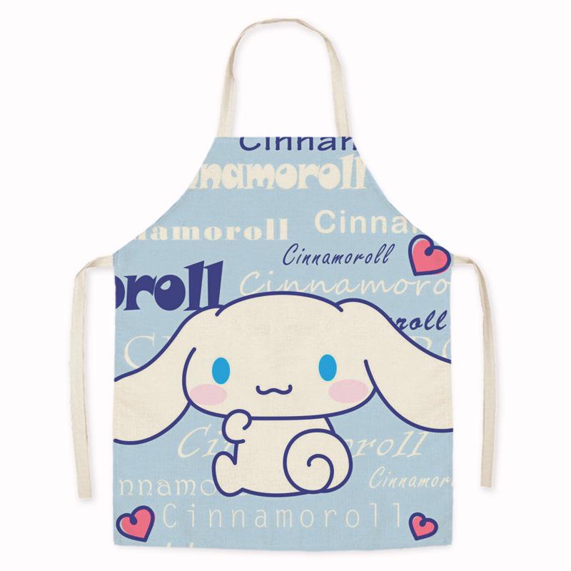 Cartoon Dog Sleeveless Anti-Fouling Apron for Home, Kitchen, Cooking, Baking, and Cleaning