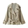 Lapel Belted Loose Trench Coat